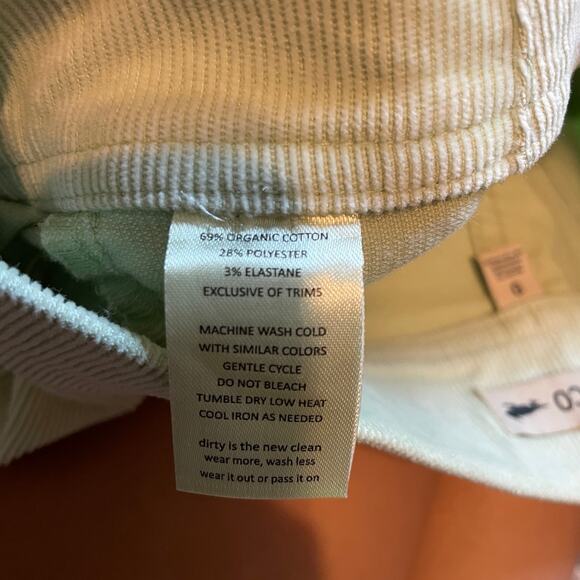 Toad & Co Light Green Corduroy Chino Shorts โ Size 0 - Picture 8 of 8